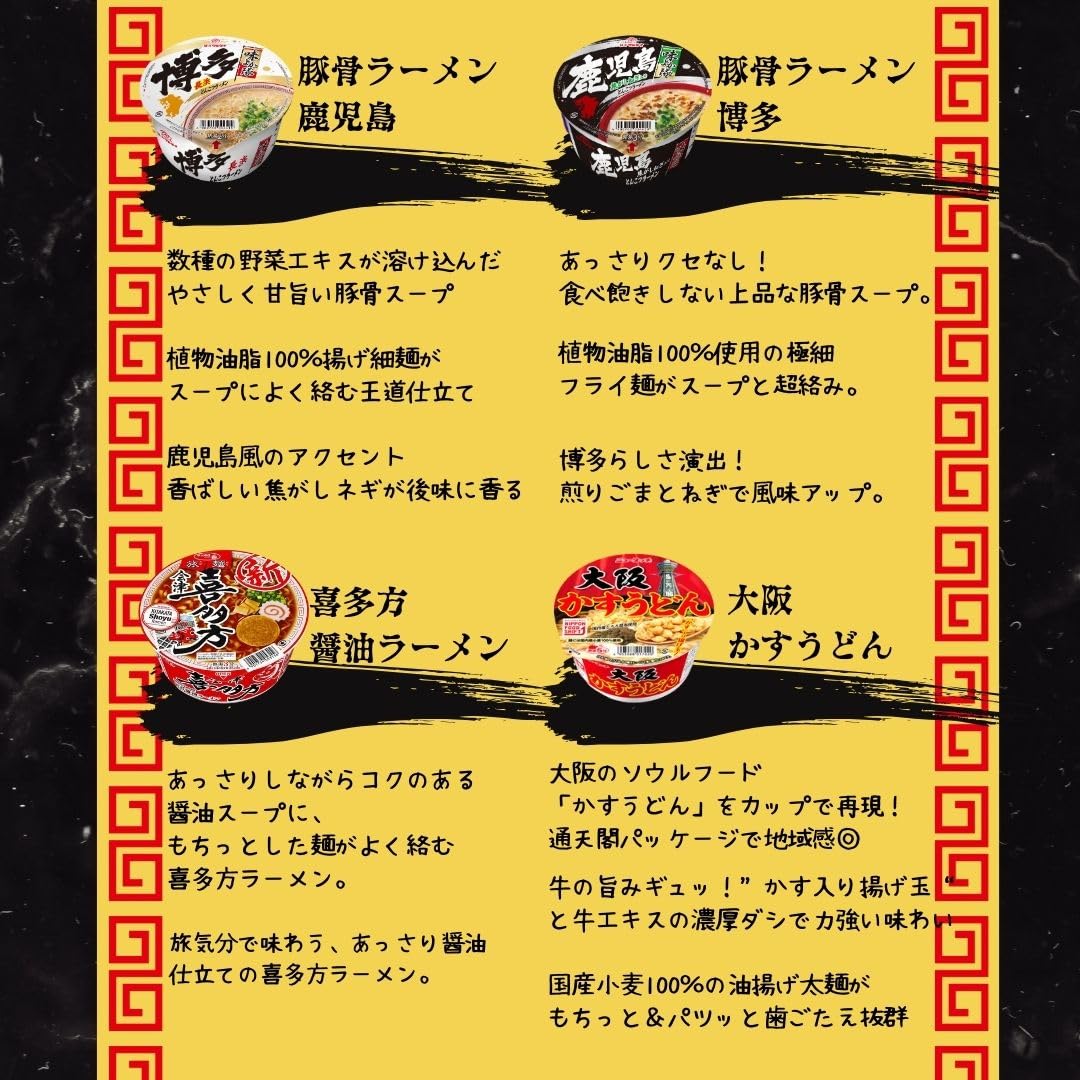 Amazon.co.jp: カップ麺 詰め合わせ 箱買い 12種セット ヤマダイ